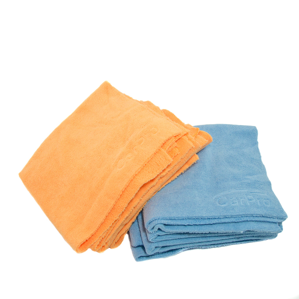 CarPro Microfiber 2 Face 16" x 16" Blue/ Orange 10 Pack - Auto Obsessed