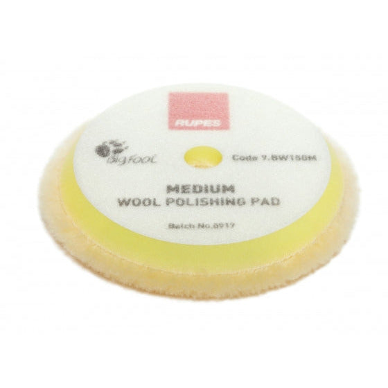 Rupes 150 mm (LHR15) Wool Yellow Medium Polishing Pad - Auto Obsessed
