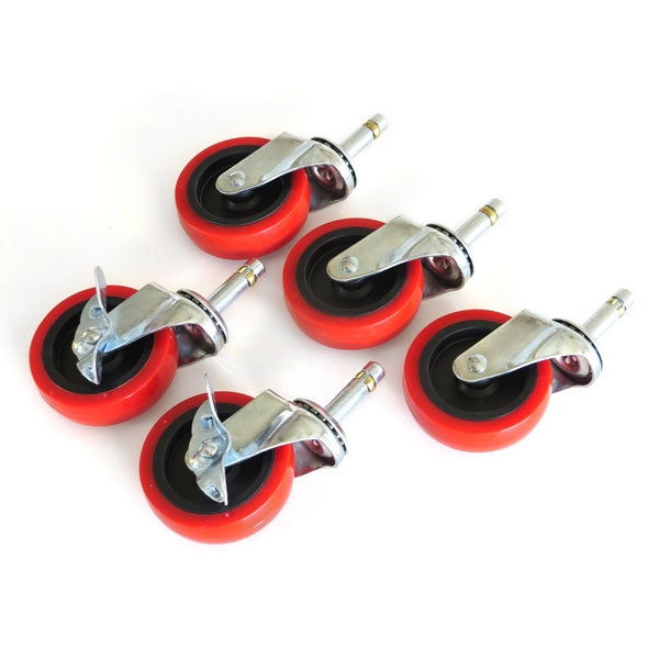 Grit Guard 3in Red Caster Set - Auto Obsessed