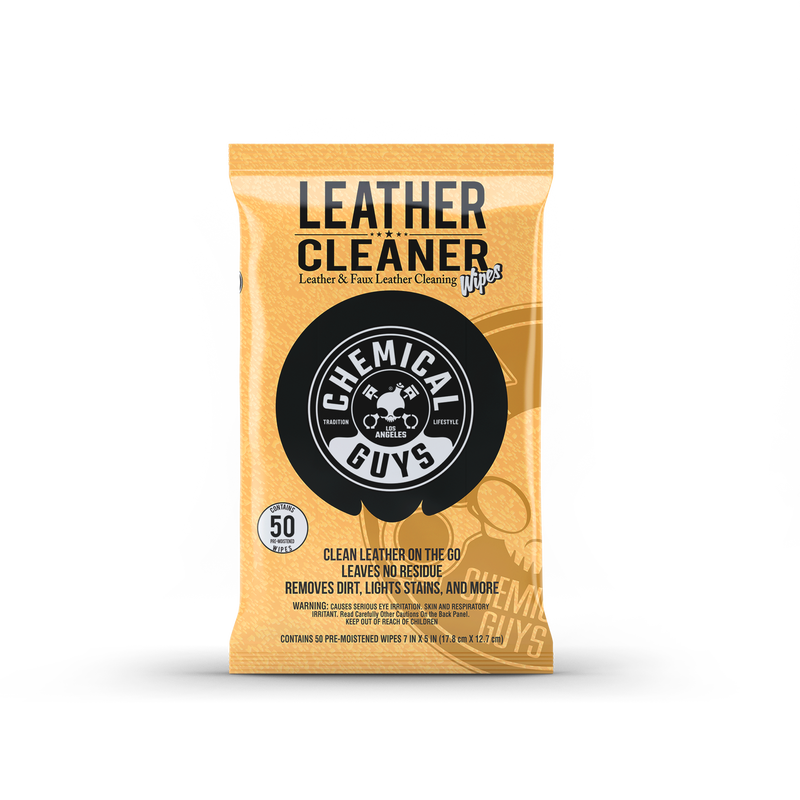 Chemical Guys Leather Cleaner Car Cleaning Wipes - Auto Obsessed