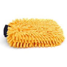 Load image into Gallery viewer, Microfiber Chenille Gold/Orange Car Wash Mitt – Auto Obsessed