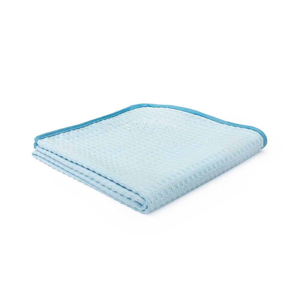The Rag Company Dry Me A River JR Light Blue Waffle Weave Microfiber Drying Towel - Auto Obsessed