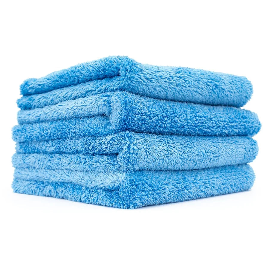 The Rag Company Eagle Edgeless Blue 500 GSM Microfiber Towel 16" x 16" 4 Pack - Auto Obsessed