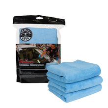 Load image into Gallery viewer, Chemical Guys Workhorse Microfiber Towel, Blue 16&quot; x 16&quot; 3 Pack MICBLUE03 - Auto Obsessed