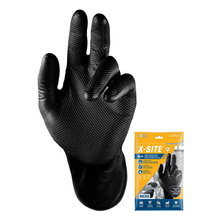 Load image into Gallery viewer, Grippaz 246 Ambidextrous Black Nitrile Gloves 10pk