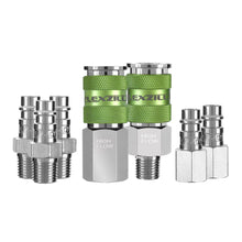 Load image into Gallery viewer, Flexzilla Pro high‑flow air coupler and plug kit for air hose and pneumatic tools