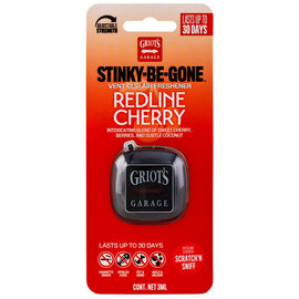 Auto Obsessed Griot's Garage Stinky-Be-Gone™ Vent Clip Air Freshener in Redline Cherry for long-lasting odor elimination.