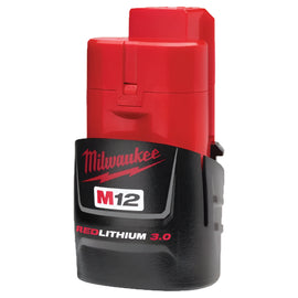Milwaukee M12 REDLITHIUM 3.0 Compact Battery Pack - Available at Auto Obsessed Canada