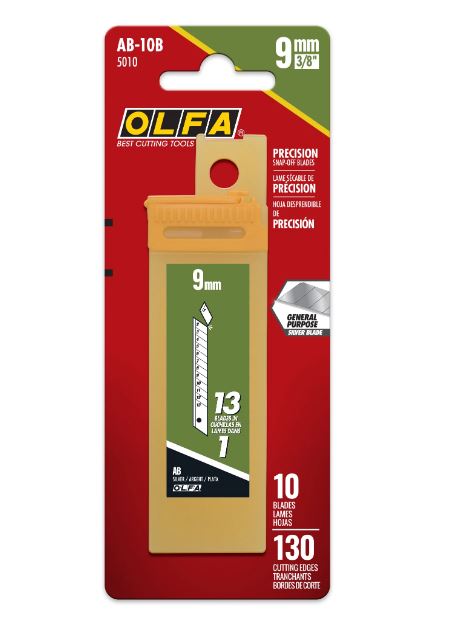 OLFA AB-10S 9mm stainless steel snap blades available at Auto Obsessed Canada