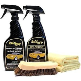 Raggtopp Vinyl Convertible Kit with Brush & Microfiber Towels available at Auto Obsessed in Canada