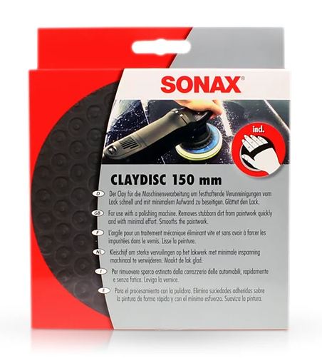 SONAX Clay Disc 150mm Pad for paint decontamination at Auto Obsessed Canada