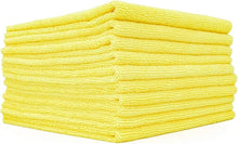Load image into Gallery viewer, The Rag Company Edgeless 300 Yellow Microfiber Terry Detailing Towel 10pk - Auto Obsessed Canada