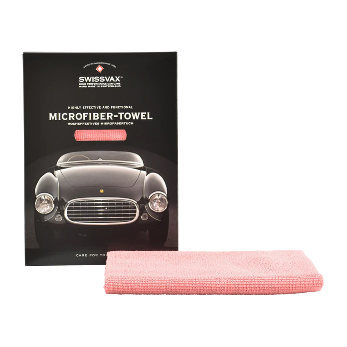 Swissvax Micro Absorb microfiber polishing cloth pink SE1091250 - Auto Obsessed