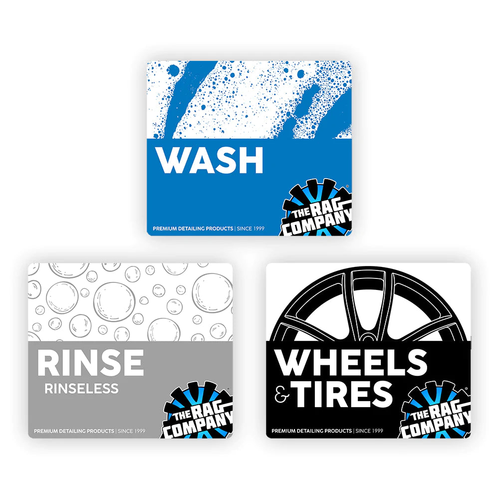 The Rag Company Bucket Labels 3 Pack | Auto Obsessed